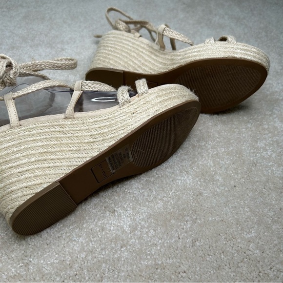 Sun + Stone trinnie Woman Strappy Macrame Wedge Espadrille Sandal beige size 8.5 - Picture 5 of 7